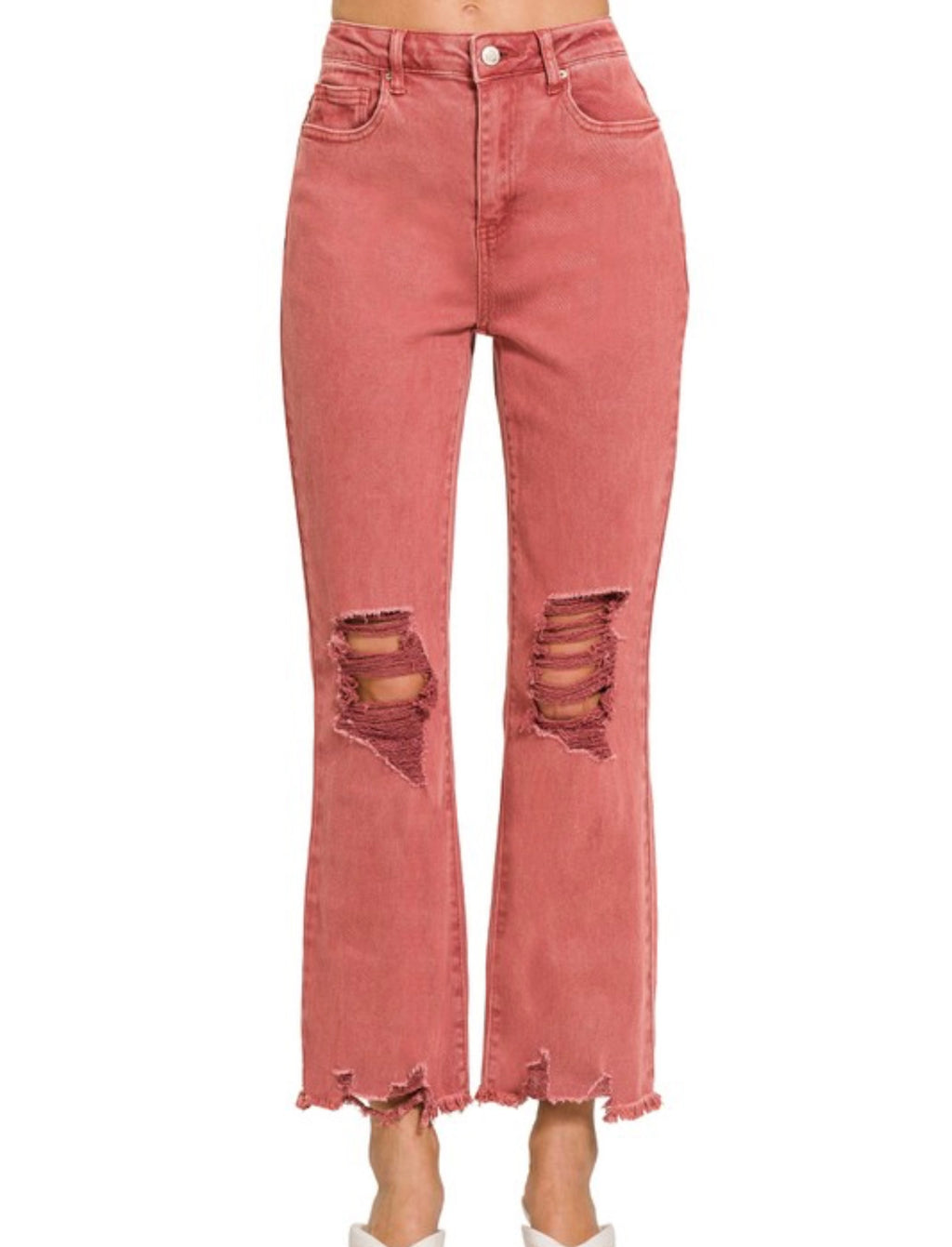 Carly Straight leg cropped jeans