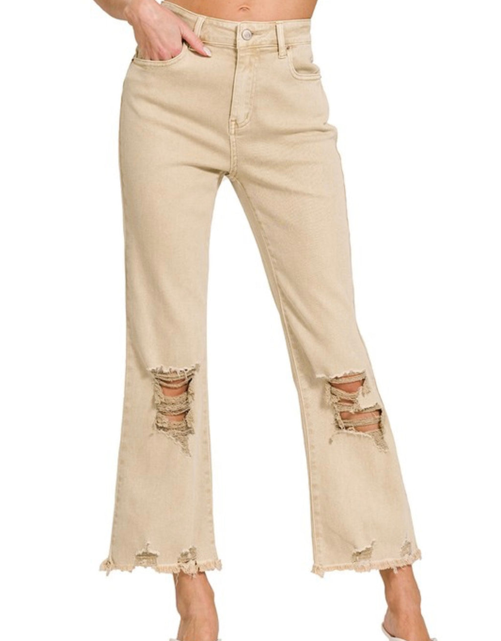 Carly Straight leg cropped jeans