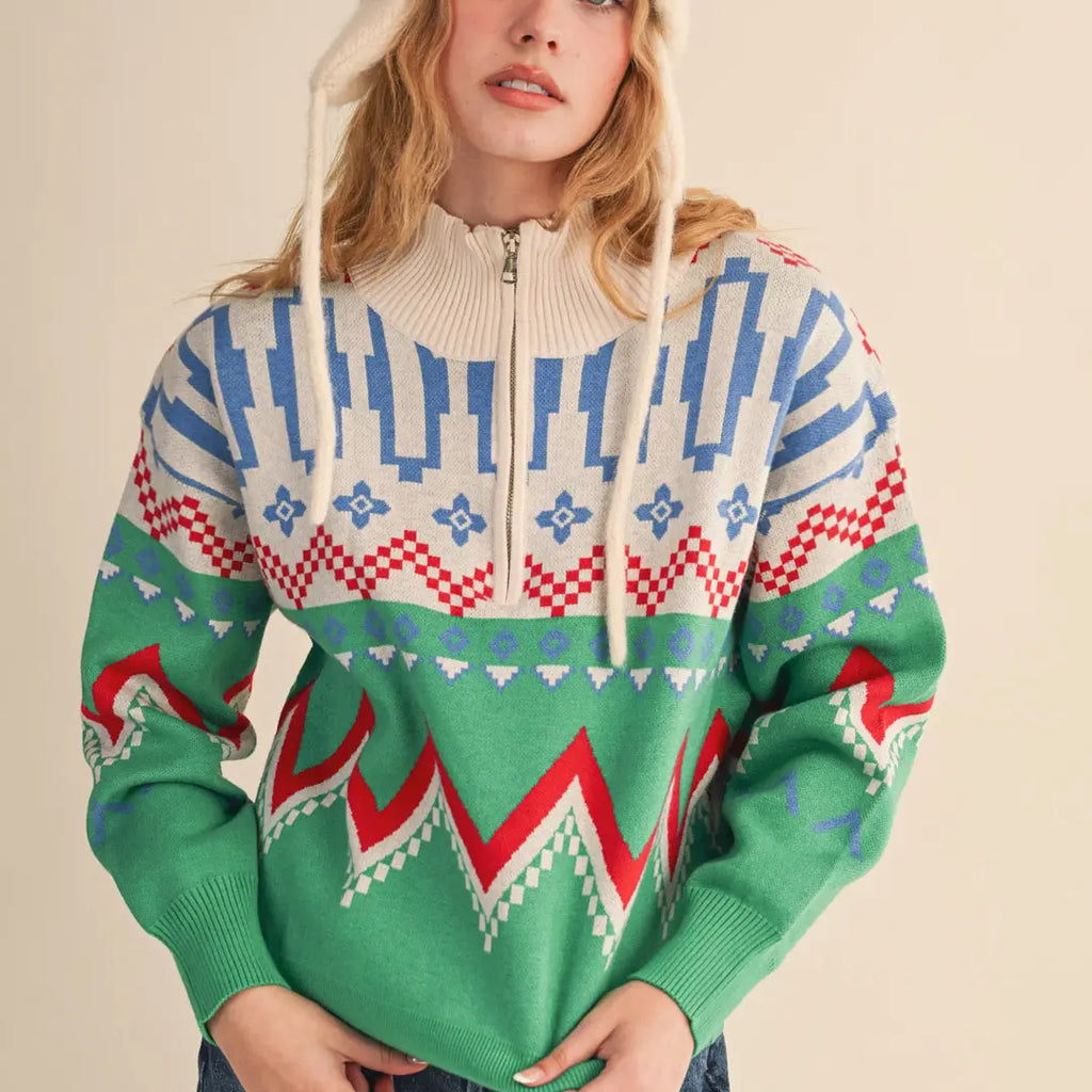 Alps ski half zip Sweater