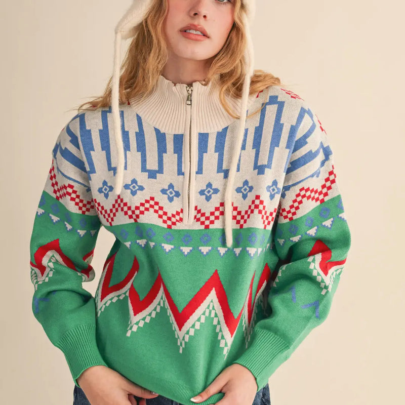 Alps ski half zip Sweater