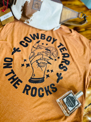 Cowboy Tears on the rocks tee