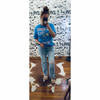 Judy light washed distressed flares