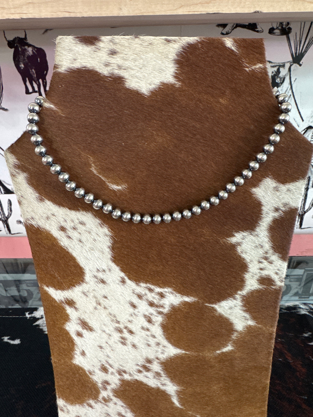 Sterling Silver Pearl Bead Necklaces 8MM 18 inch