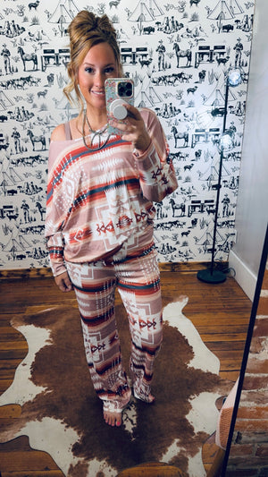 pendlton inspired loungewear set
