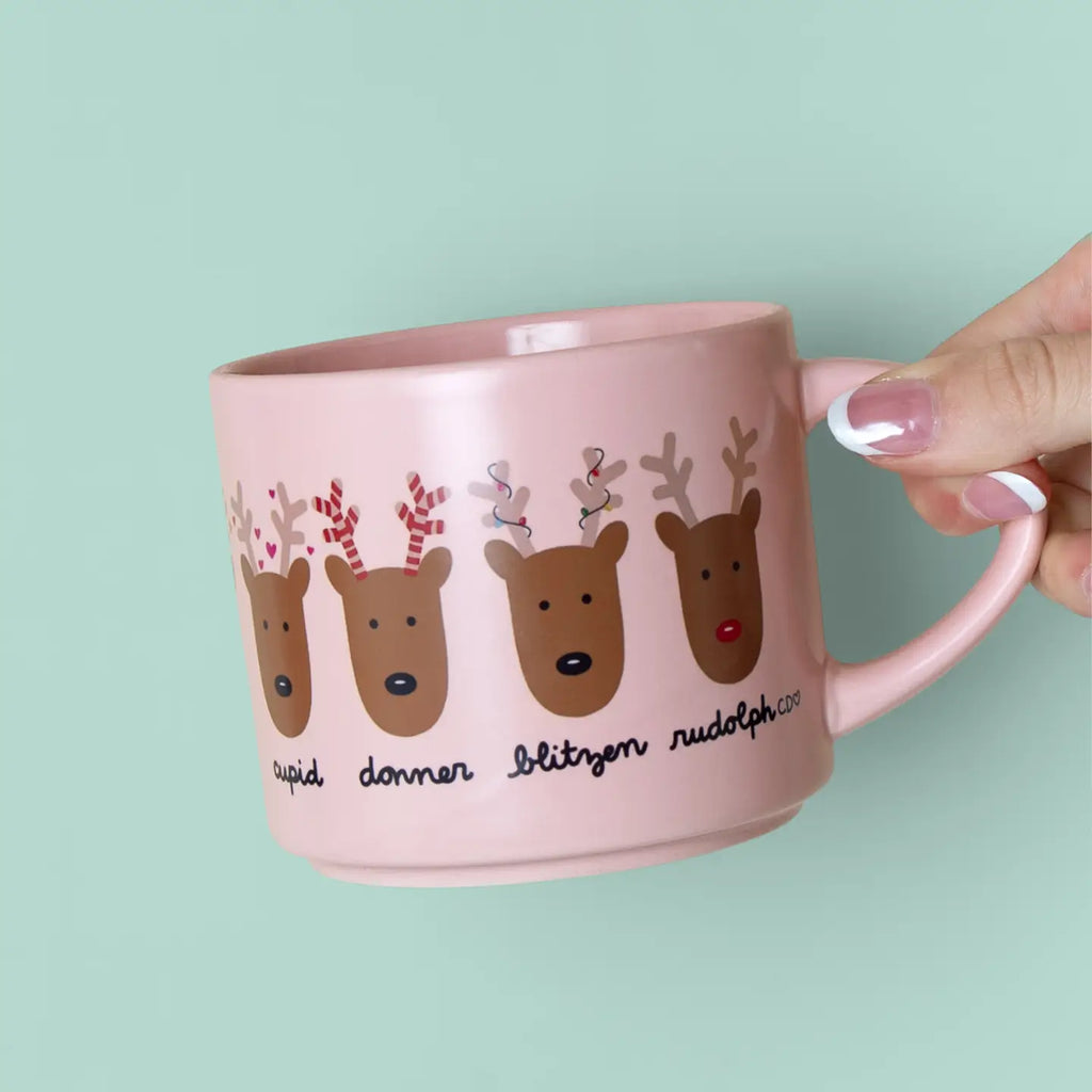 Santa’s reindeer large mug