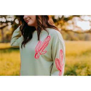 neon cowboy sweatshirt
