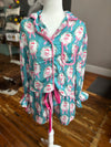 Sweet santa satin pajamas with velvet bows