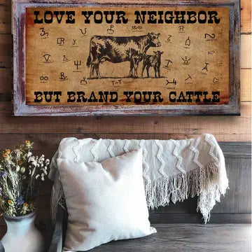 Brand your cattle angus sign
