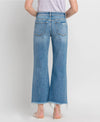 High rise crop slim flare jeans