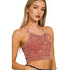 Washed tank bra