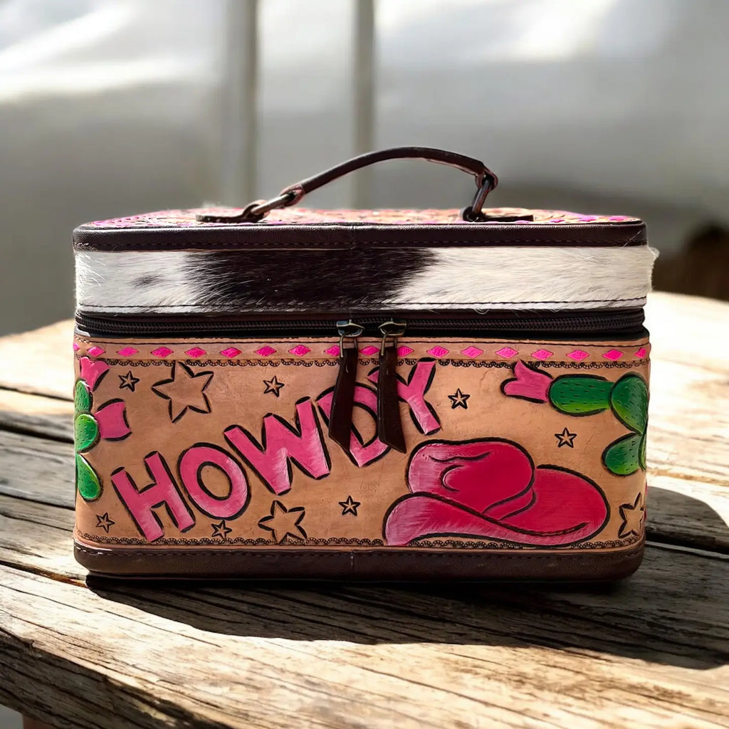 Howdy tooled jewelry case