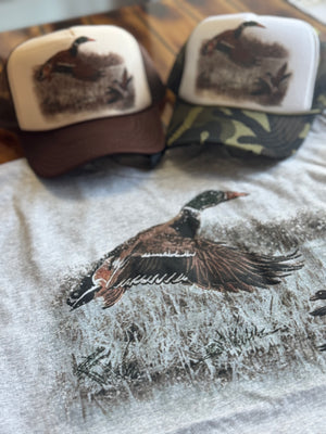 Retro duck trucker cap