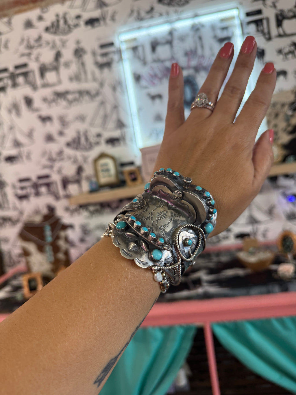 Saddle Cuff by Tim Yazzie
