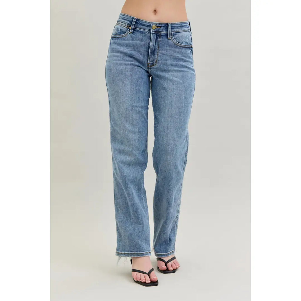 Judy Blue Mr Yoke Cell Phone Pocket Dad Jeans