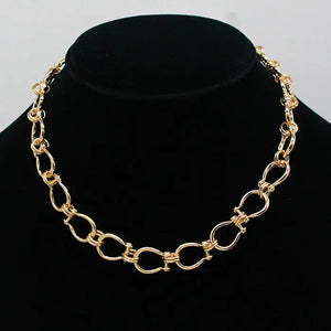 gold bit chain necklace