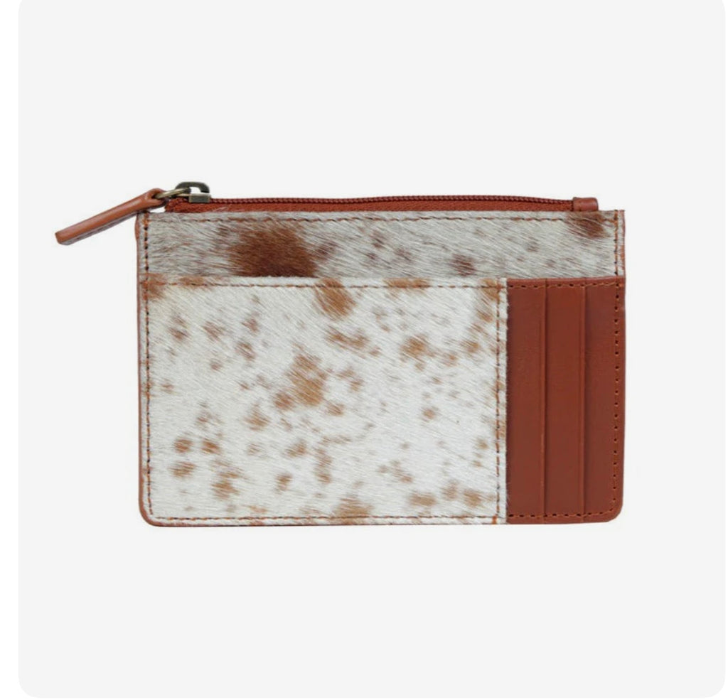 cowhide card holder
