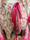 Sweet santa satin pajamas with velvet bows