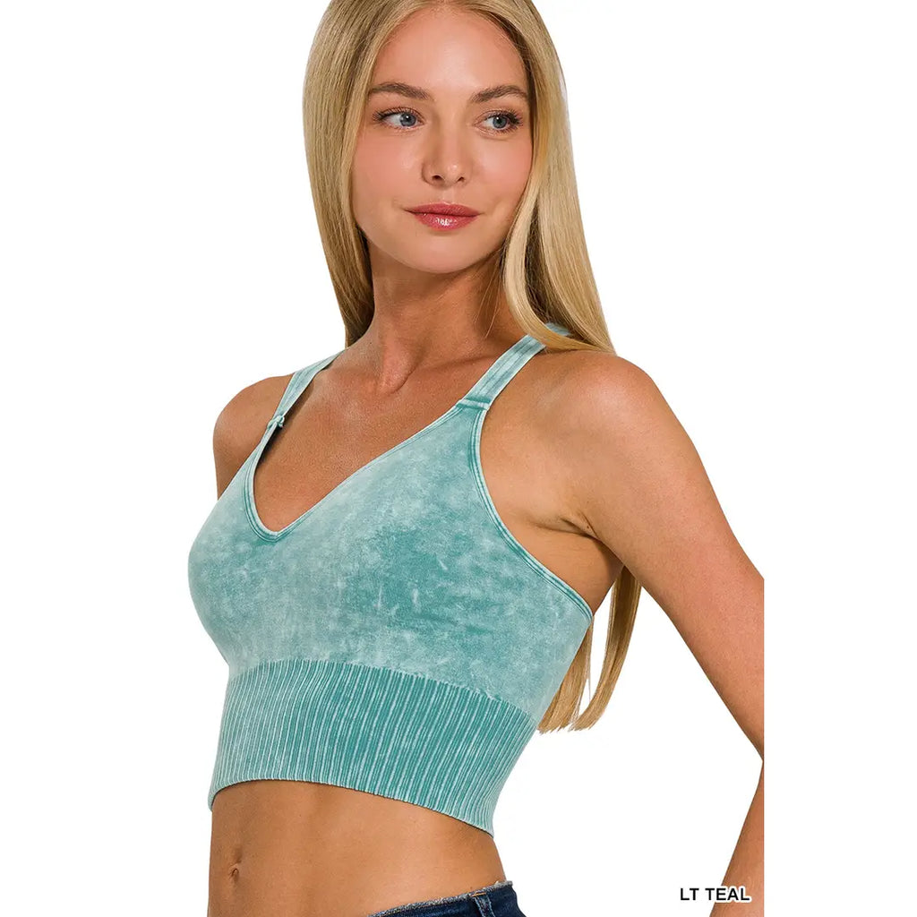 cross back seamless bra
