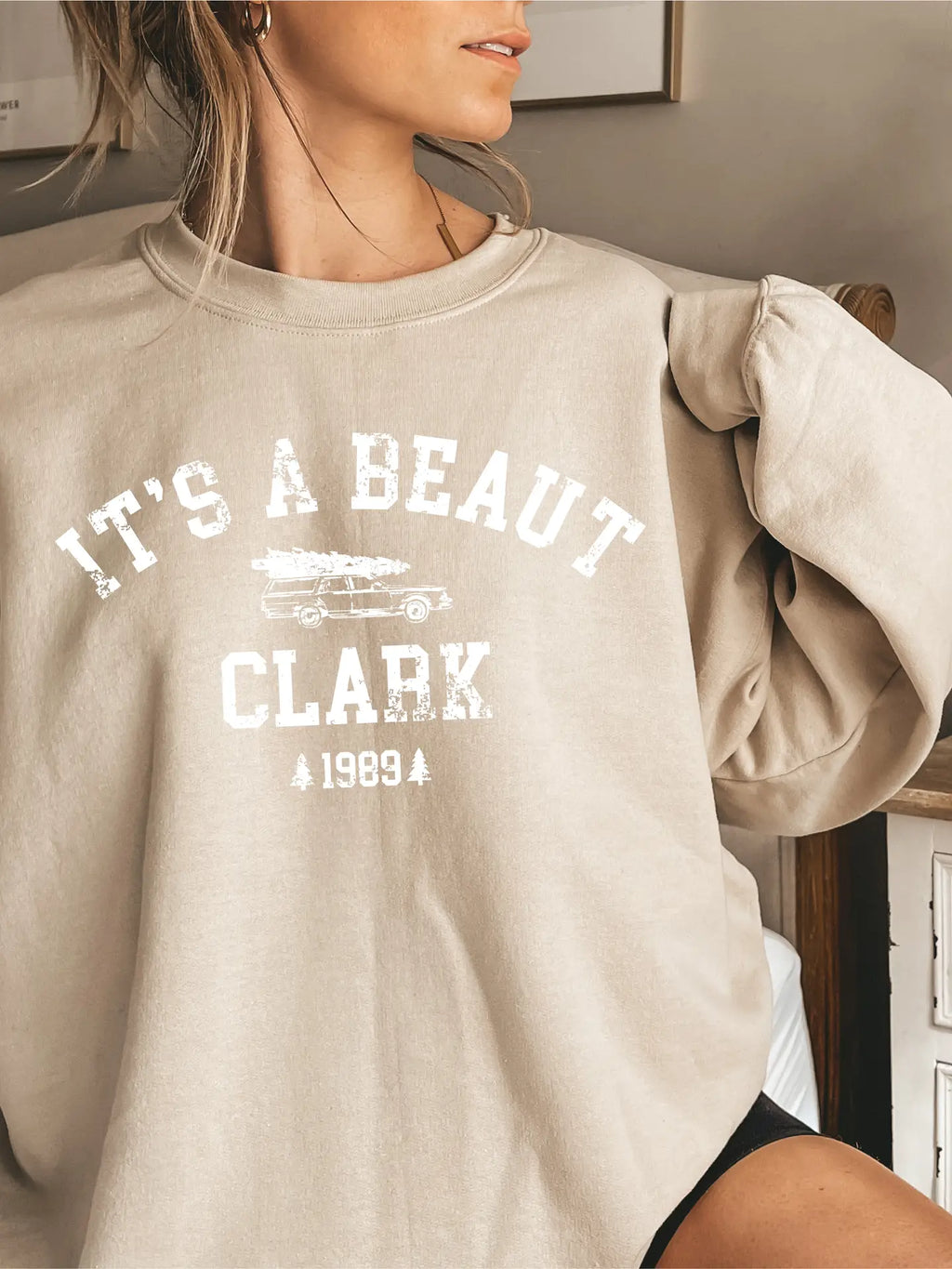 It’s a Beaut Clark sweatshirt