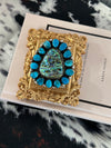 Statement Turquoise and Shell RIng