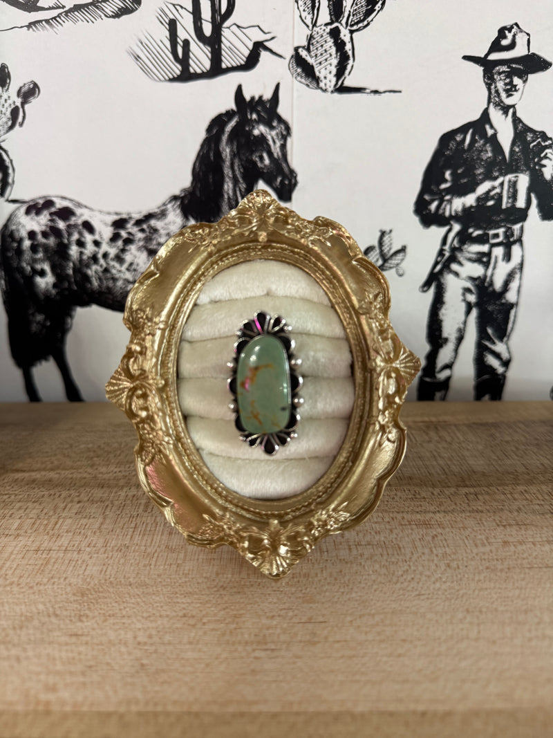 Handmade Royston SS stamped ring