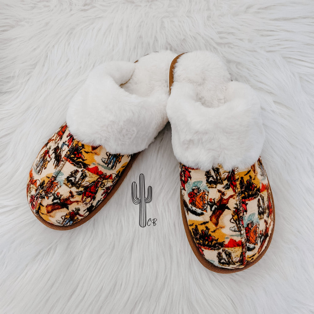 Comfy Cozy Western Slippers RTS