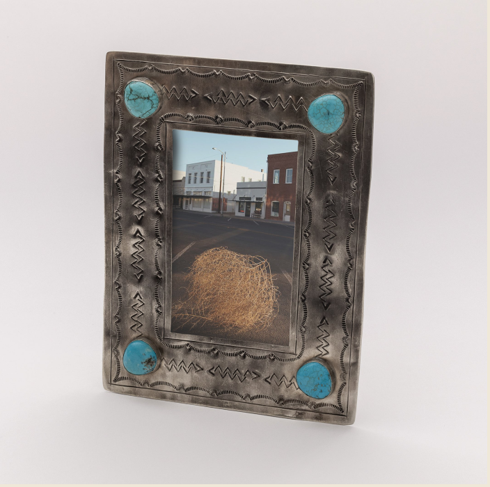 4 X 6 STAMPED FRAME W- TURQ