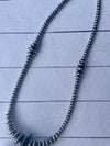 Navajo Sterling Silver Navajo Pearl Beaded Necklace 5mm-10mm 20 inches with Pendant