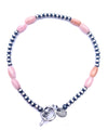 Navajo 3mm Sterling Silver Pearl & Pink Opal Beaded Bracelet