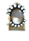 Navajo Mother Of Pearl And Sterling Silver Adjustable Statement Ring