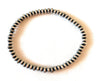 Navajo Sterling Silver Pearl Beaded Stretch Bracelet 4 mm