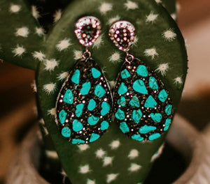 Turquoise Bomb Earrings